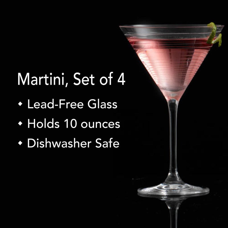 Mikasa Cheers Martini Glass, 10-Ounce, Set of 4 - Image 3