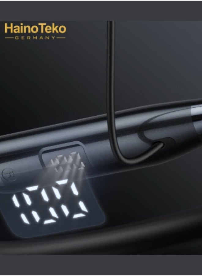 Haino Teko - Haino Teko Germany ANC-15 Bluetooth Neck Band 100 Hours Music With High Bass Sound Quality Super Clear Mic Active Noise Cancellation Black - Image 1