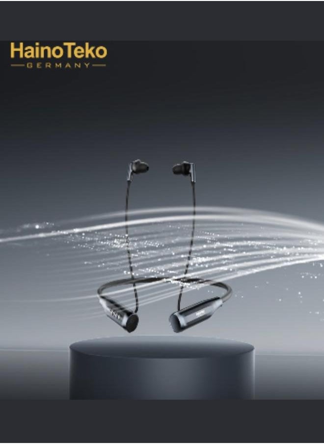 Haino Teko - Haino Teko Germany ANC-15 Bluetooth Neck Band 100 Hours Music With High Bass Sound Quality Super Clear Mic Active Noise Cancellation Black - Image 1