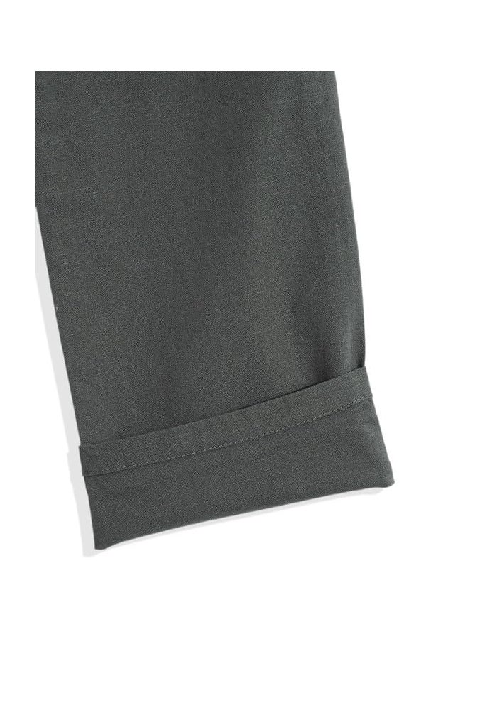 CAVIO Boys Cotton Solid Regular Fit Trousers with Belt - Dark Grey - Image 4
