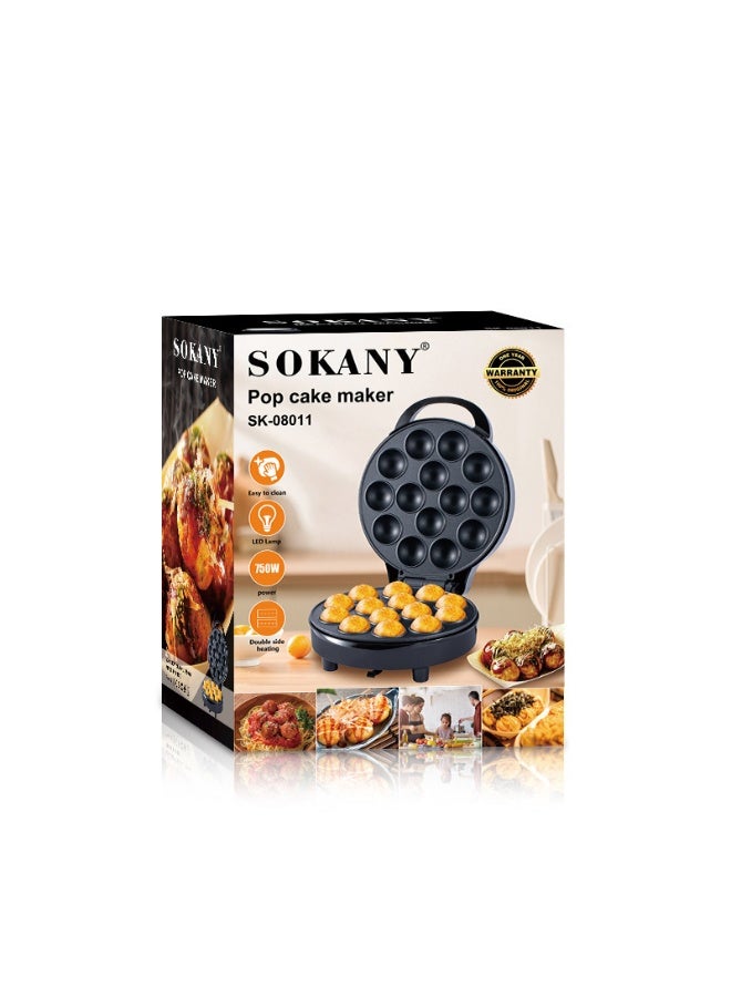 سوكاني صانع الكعك البوب ، صانع كرة الأخطبوط-يصنع 14 كعك البوب ، طلاء غير لاصق ومؤشر LED ، مثالي لحفلات عيد الميلاد والعطلات 750W sk-08011 - Image 3