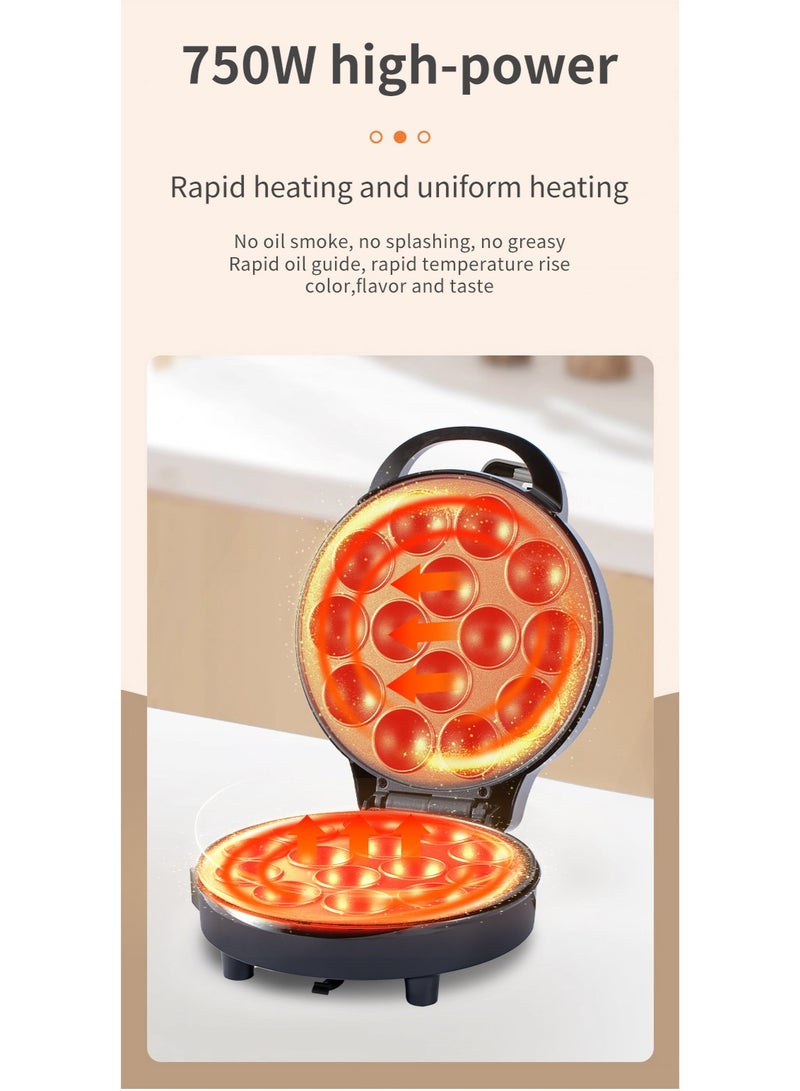 سوكاني صانع الكعك البوب ، صانع كرة الأخطبوط-يصنع 14 كعك البوب ، طلاء غير لاصق ومؤشر LED ، مثالي لحفلات عيد الميلاد والعطلات 750W sk-08011 - Image 4