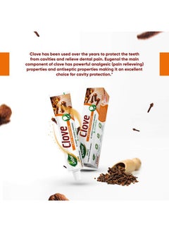Dabur Herb'L Clove Cavity Protection Toothpaste - 200G | No Added Fluoride & Parabens | For Strong & Healthy Teeth | Fights Bacteria & Relieves Dental Pain | Provides Pleasant Mouthfeel After Brushing  - Image 3