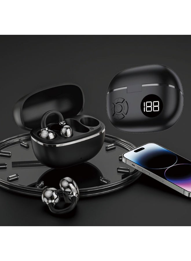 Wireless Headphones Bluetooth Headset Handsfree Noise Canceling Earphones Clip Ear Music Sports Gaming Earplugs With Mic