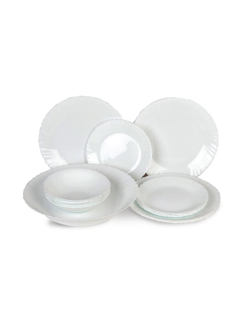 Arcopal Dinner Set White Feston 13pcs