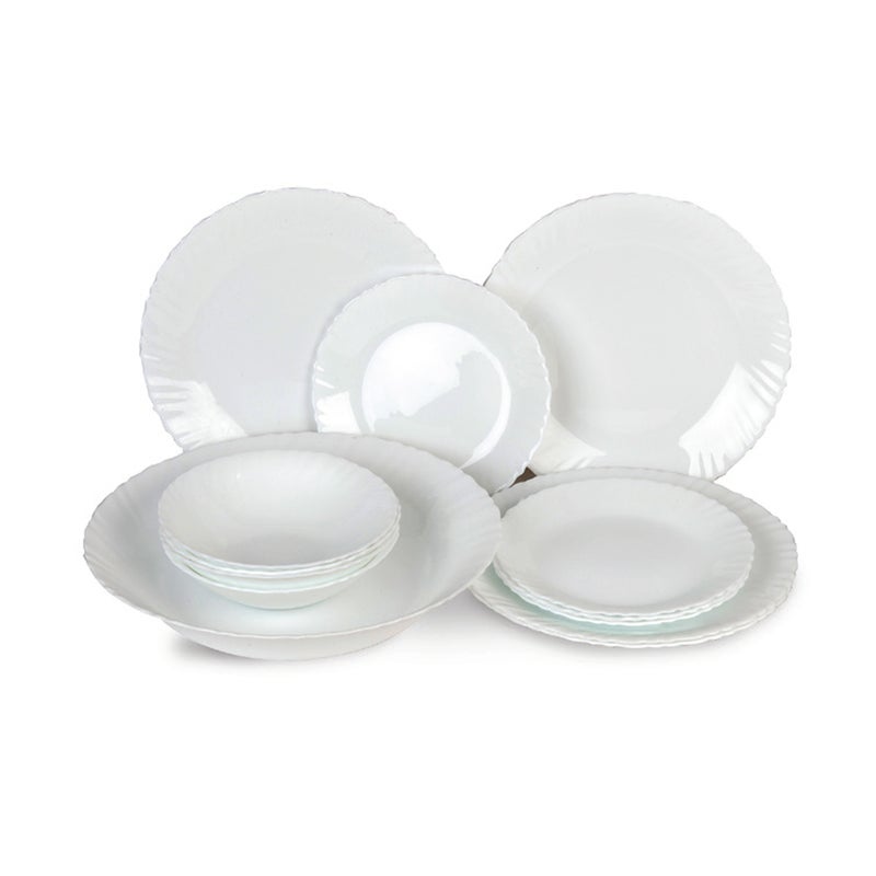Arcopal Dinner Set White Feston 13pcs