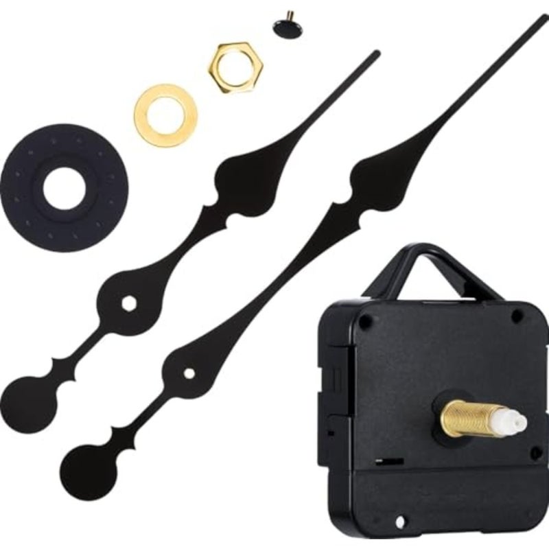 31 mm Quartz Clock Mechanism High Torque Long Shaft Clock Movement Wall Clock Movement Replacement with 2 Spade Hands for DIY Clock Repair Parts - Image 1