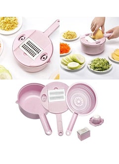 Cheese Grater Handheld Veggie Grater Multifunction Vegetable Coarse Grater Shredder Food Grater Vegetable Cutter with Draining Basket Wash Basket Kitchen Gadgets Handheld Grater