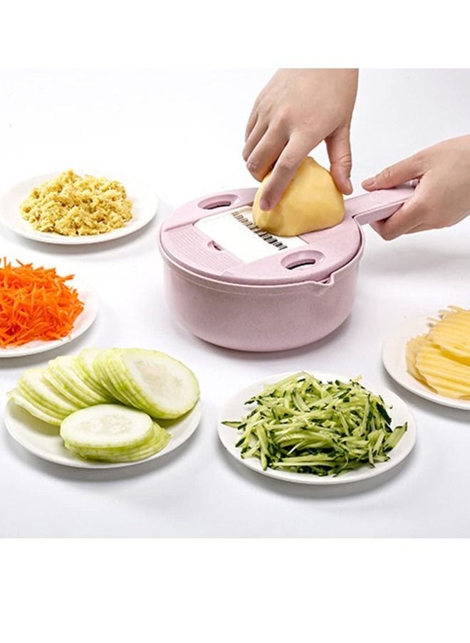 Generic - Cheese Grater Handheld Veggie Grater Multifunction Vegetable Coarse Grater Shredder Food Grater Vegetable Cutter with Draining Basket Wash Basket Kitchen Gadgets Handheld Grater - Image 1