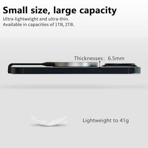 Aiffro P10 Magnetic PSSD 1TB，for iPhone MagSafe Portable SSD, Upto 2000MB/s-Type-C, SM2320，USB 3.2 Gen 2x2 20Gbps, Connectivity, Updated Firmware - Portable Magnetic External Solid State Solution - Image 4