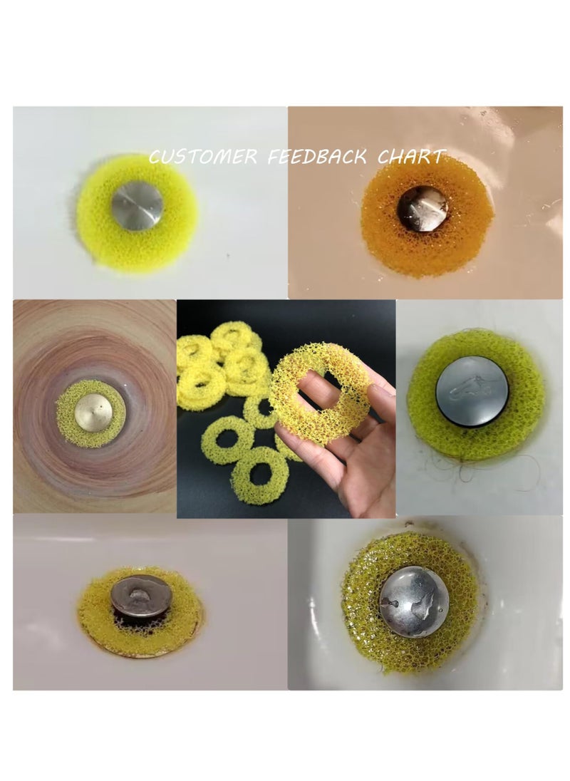 Excefore - Small Caliper pop up Sink Drainage Spring Filters, 48 Pcs Disposable Shower Drain Hair Catcher, Shower Mesh Shape Drain Plug Filter, for bathrooms, bathtubs (32 Small Diameter Filter Screen) - Image 1