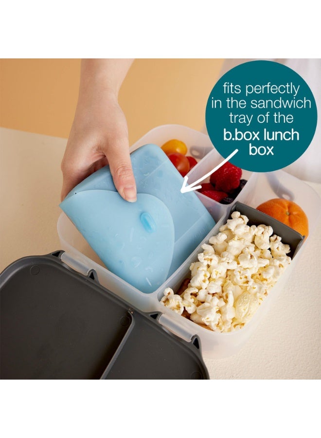 B.Box Silicone Lunch Pocket | Fits Lunch Box Sandwich Compartment | Reusable & Roll-Up Design | 14.5 fl oz | BPA Free-Berry - Image 5