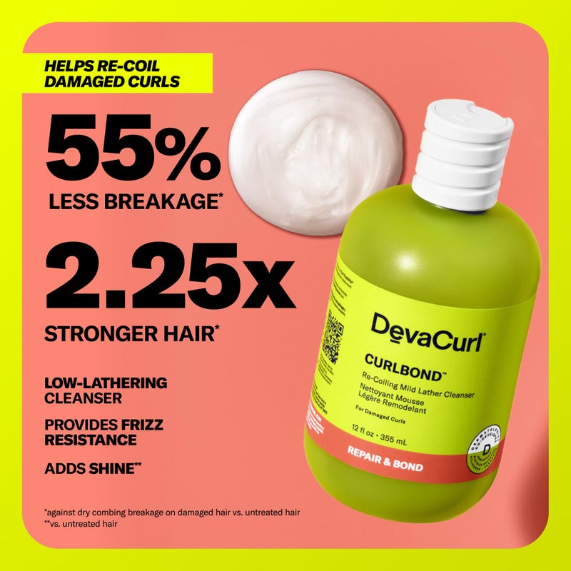 DevaCurl CurlBond Re-Coiling Mild Lather Cleanser, Cozy Getaway, 12 fl. oz. - Image 2
