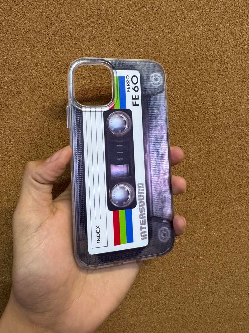 KIOMY ã€Upgradedã€‘ ã€3D Versionã€‘ Case for iPhone 14 and for iPhone 13, 3D Effect Silver with Cassette Tape Design, Music Classic Retro 80â€™s Type IMD Laser Shockproof Silicone Protective Phone Cover Cool - Image 5