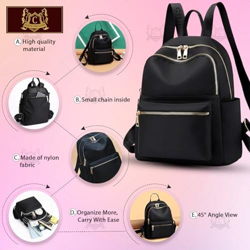 CLASSIC SMUGGLER Backpack Bags for Women/Girls Stylish Shoulder Handbag Office Travel College Daily-Use Convertible 13 Inch Laptop Backpacks Corporate (Black) - Image 5