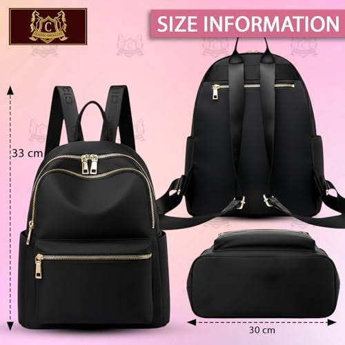 CLASSIC SMUGGLER Backpack Bags for Women/Girls Stylish Shoulder Handbag Office Travel College Daily-Use Convertible 13 Inch Laptop Backpacks Corporate (Black) - Image 2