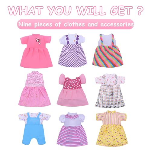 MLcnleS 12 Inch Baby Doll Clothing Girls Baby Dolls Clothing Include 2 underw 1 Plate 1 Fork 1 Spoon 2 Bowls and 1 Pacifier Accessories Gifts for 3 Year Old Girl - Image 5