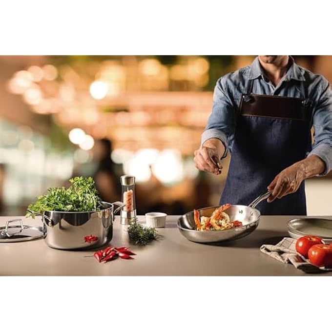 TRAMONTINA Grano Frying Pan Stainless Steel For Induction Electric Gas And Ceramic Glass Hobs Cookware Kitchen 26 Cm 22 Litres 62155260 - Image 2