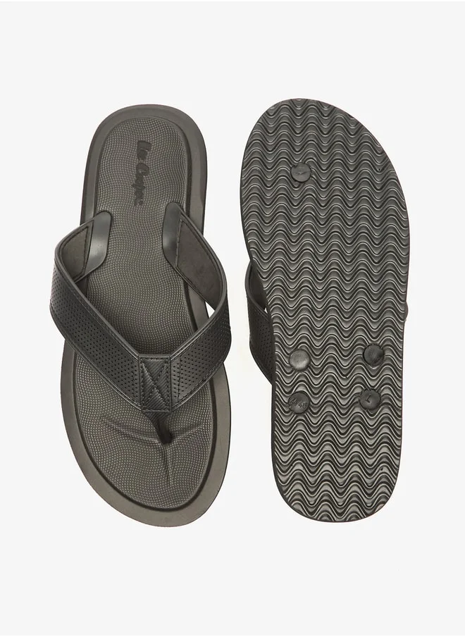 لي كوبر Men's Logo Detail Flip Flops