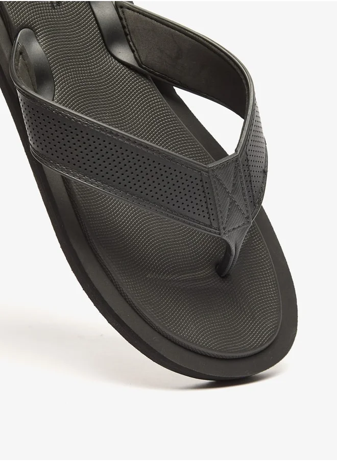 لي كوبر Men's Logo Detail Flip Flops