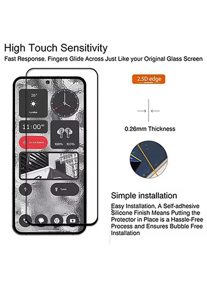 DUSALA 2Pack Screen Protector Tempered Galss, High Clear [Bubble Free] Screen Tempered Glass Protective Film for Nothing Phone 3a - Image 3