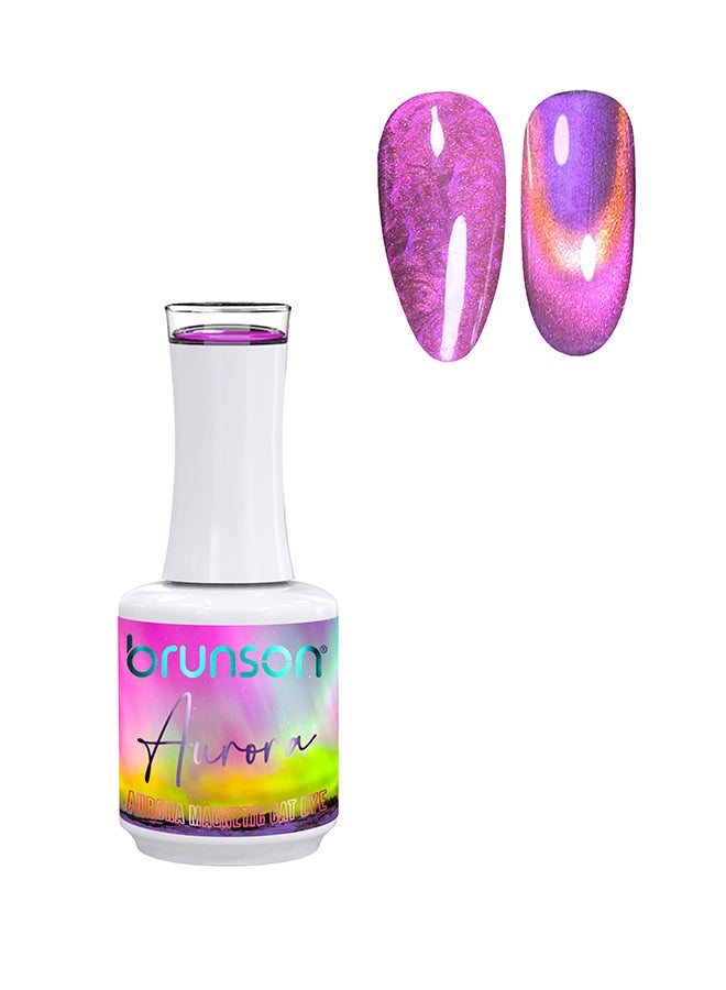 brunson Cat Eye Gel Polish 15ml Aurora Reflective Sparkly Diamond Gel Effect Magnetic French Manicure Pedicure Gel Nail Polish Salon Quality Chip Resistant Gel Nail Extensions UV Gel Nail Paint for Nail Art - Image 1