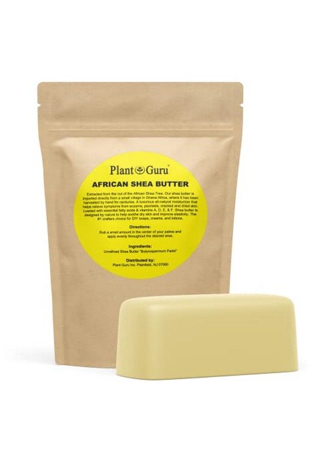 Plant Guru زبدة الشيا الأفريقية الخام 1 رطل، 100% نقية طبيعية غير مكررة، مستوردة من غانا، مرطب مثالي للبشرة الجافة والجسم والوجه ونمو الشعر. رائعة لصنع الصابون وبلسم الشفاه بنفسك. - Image 1