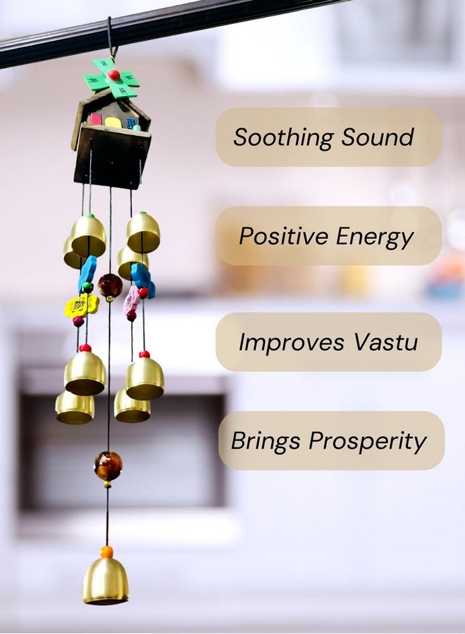 MOOZ Fengshui Wind Chimes for Home | Positive Energy & Vastu Protection | Hanging Decorative Items for Balcony, Entrance & Living Room | Indoor Outdoor Wind Bells | Good Luck & Spiritual Gift - Image 3