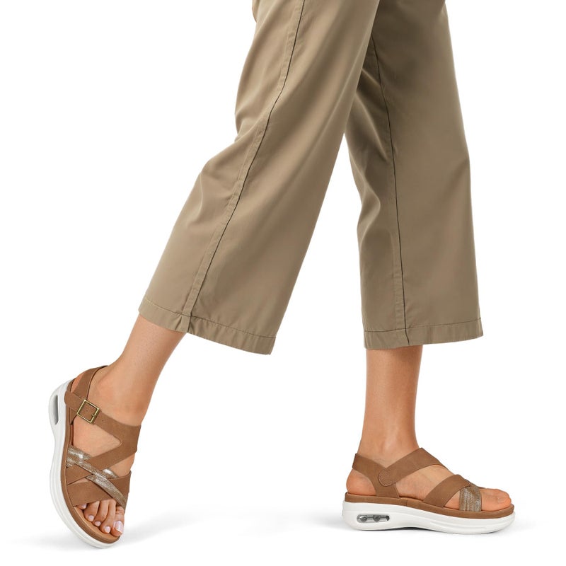 mysoft Women's Walking Sandals Comfortable Air Cushioned Support Ankle Strap Dress Sandals - Image 3