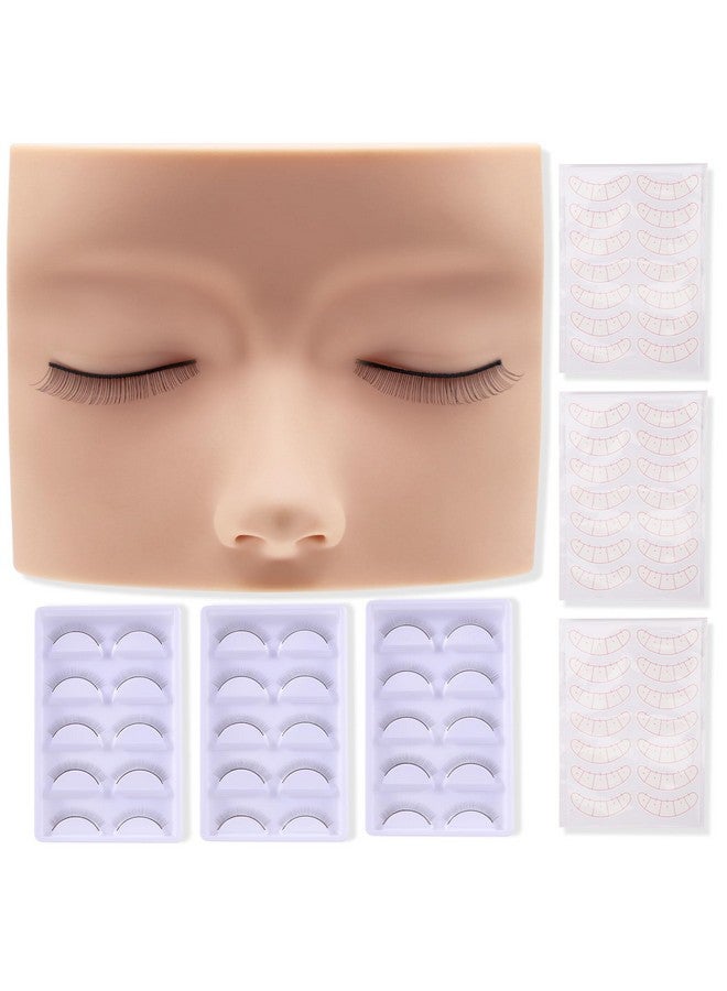 Embagol Lash Extension Practice Kit, Eyelash Extension Training Kit For Beginners, Professional Eyelash Mannequin Head Set With Practice Lashes Lash Supplies - Image 1