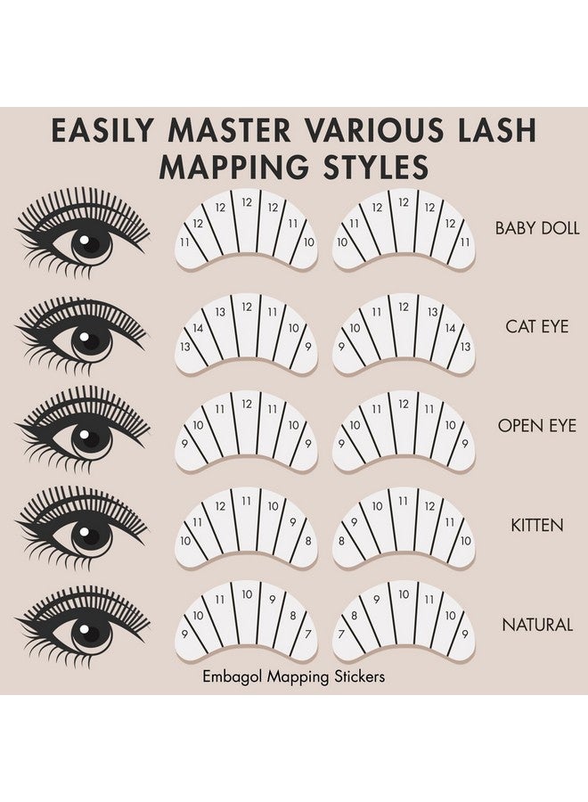 Embagol Lash Extension Practice Kit, Eyelash Extension Training Kit For Beginners, Professional Eyelash Mannequin Head Set With Practice Lashes Lash Supplies - Image 3