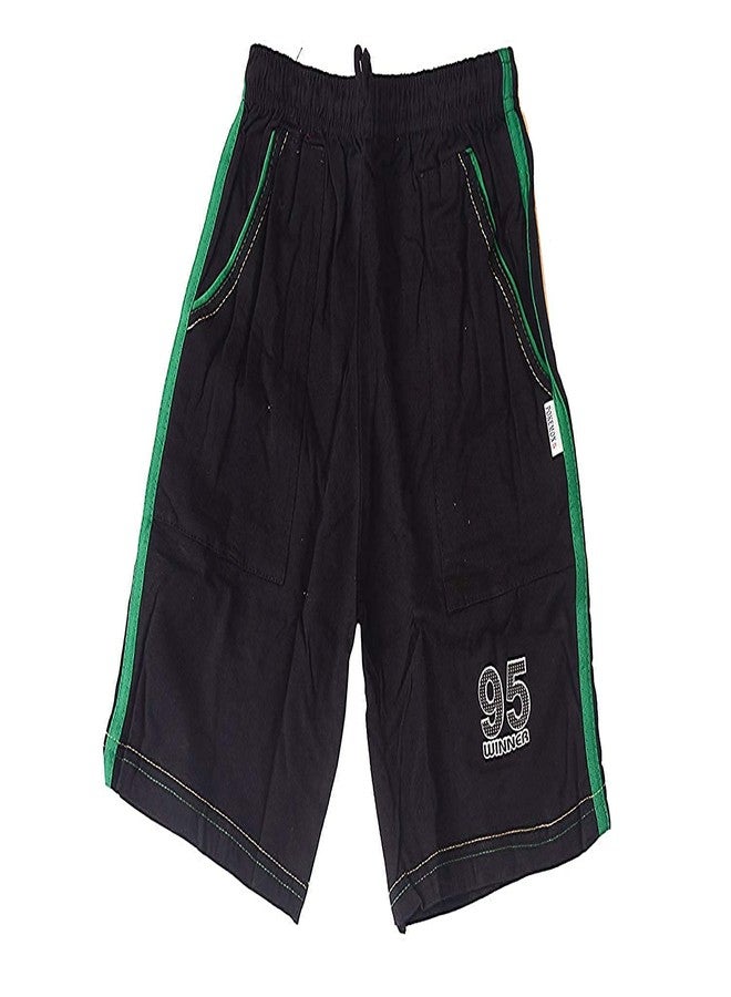 Malvina Baby Boys & Baby Girls Hosiery Soft Cotton Shorts with Pocket Plain Short (Black,1-2years) - Image 1