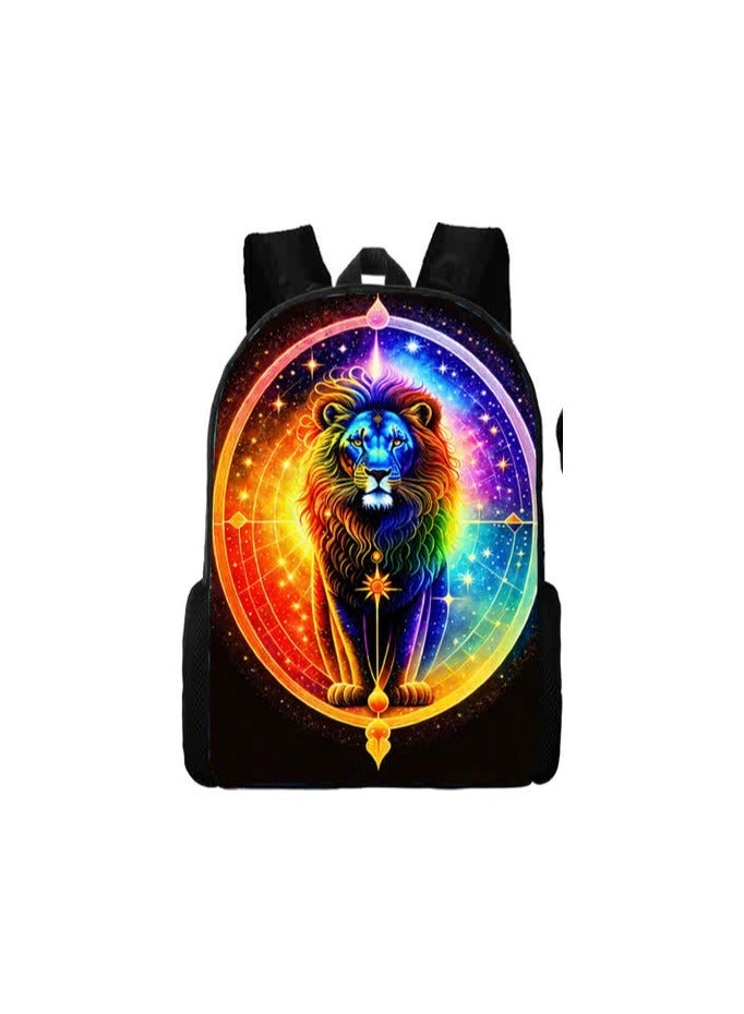 Student schoolbag tiger print backpack grade 1-6 children's bag male kindergarten female 6-12 years old,Tiger-22-17-inch + meal pen - Image 4