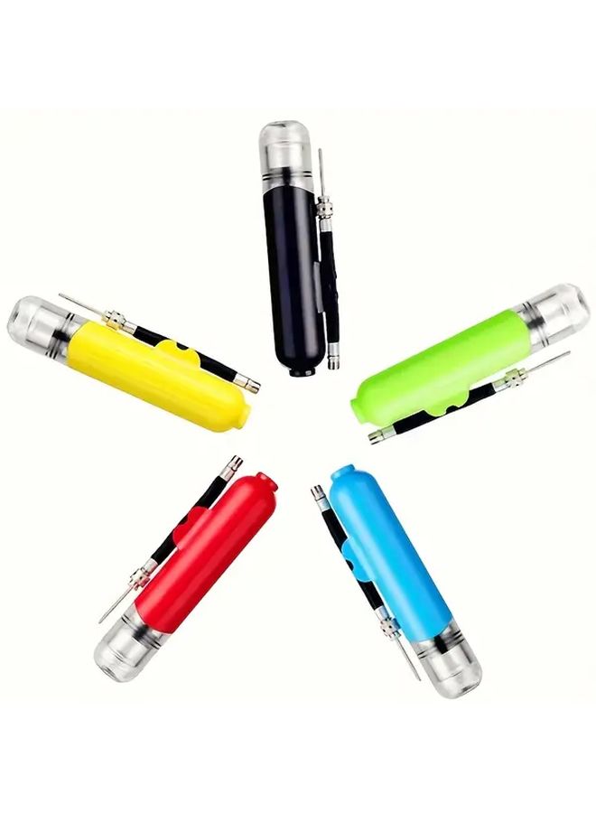 4Pcs Multifunctional Portable Handheld Air Pump Red For Bikes Basketball Soccer Manual Inflation Device With Hose Ergonomic Handle Outdoor Sports Equipment - Image 5