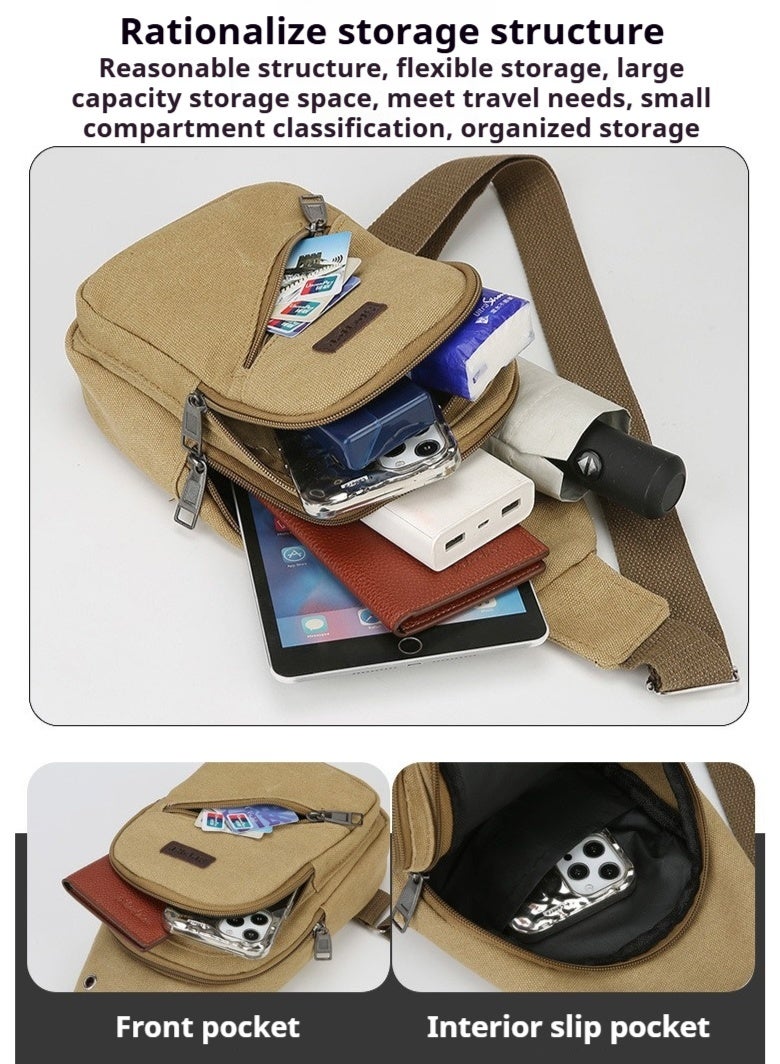 ويكسر حقيبة كتف قماشية مضادة للسرقة للرجال والنساء، حقيبة كتف رياضية مضادة للسرقة، حقيبة صدر مقاومة للماء، حقيبة دراجة نارية، حقيبة ظهر مع حزام كتف قابل للتعديل 30*6*16 سم - Image 2