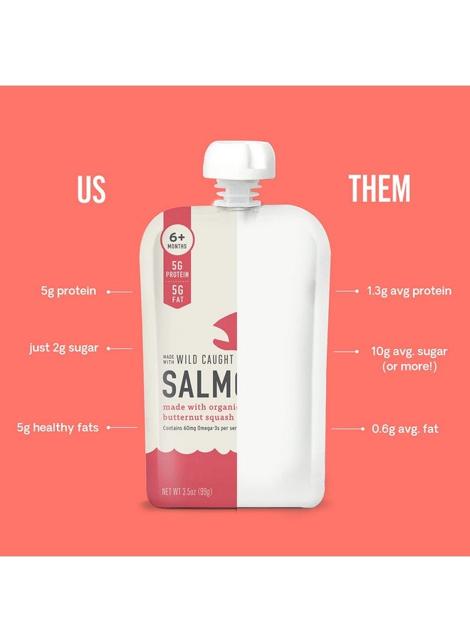 Serenity Kids 6+ Month Baby Food Puree Pouches with Wild Caught Salmon, Butternut Squash & Beet - Ethically Sourced Meat & Organic Veggies - 3.5 Oz BPA-Free - 12 Count - Image 4