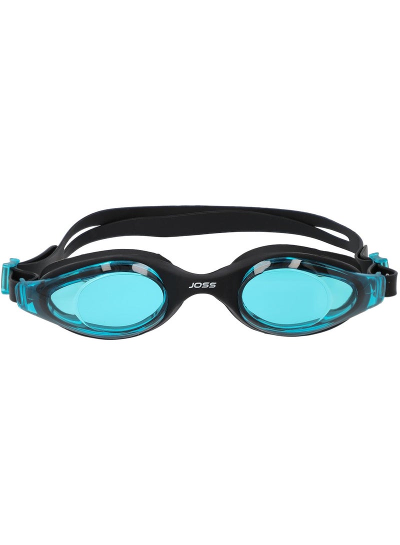 Joss Triton Adult Swimming Goggles – Black/Blue, One Size, Anti-Fog, UV Protection, Adjustable Strap for Secure Fit, Ideal for Pool and Open Water Swimming - Image 2