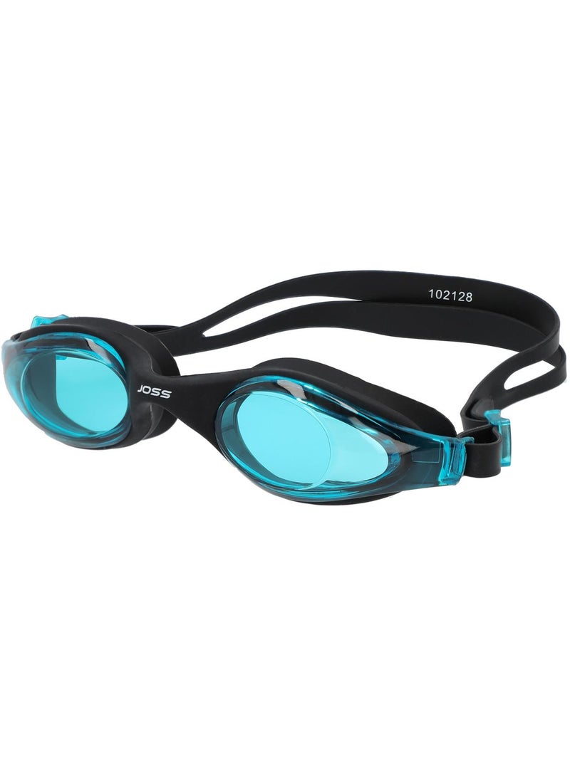 Joss Triton Adult Swimming Goggles – Black/Blue, One Size, Anti-Fog, UV Protection, Adjustable Strap for Secure Fit, Ideal for Pool and Open Water Swimming - Image 1