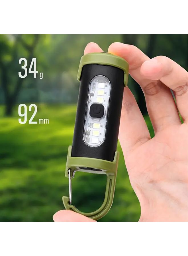 5pcs Mini LED Keychain Flashlight 4 Modes USB Rechargeable Compact Portable For Camping - Image 5