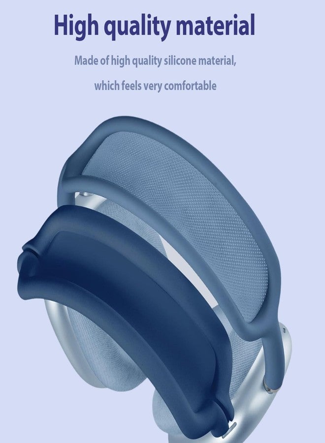 واقي سيليكون من أبل لسماعات AirPods Max - غطاء حماية 3 في 1 مع وسادة أذن، وأكواب أذن، وحماية لعصابة الرأس (أزرق) - Image 5