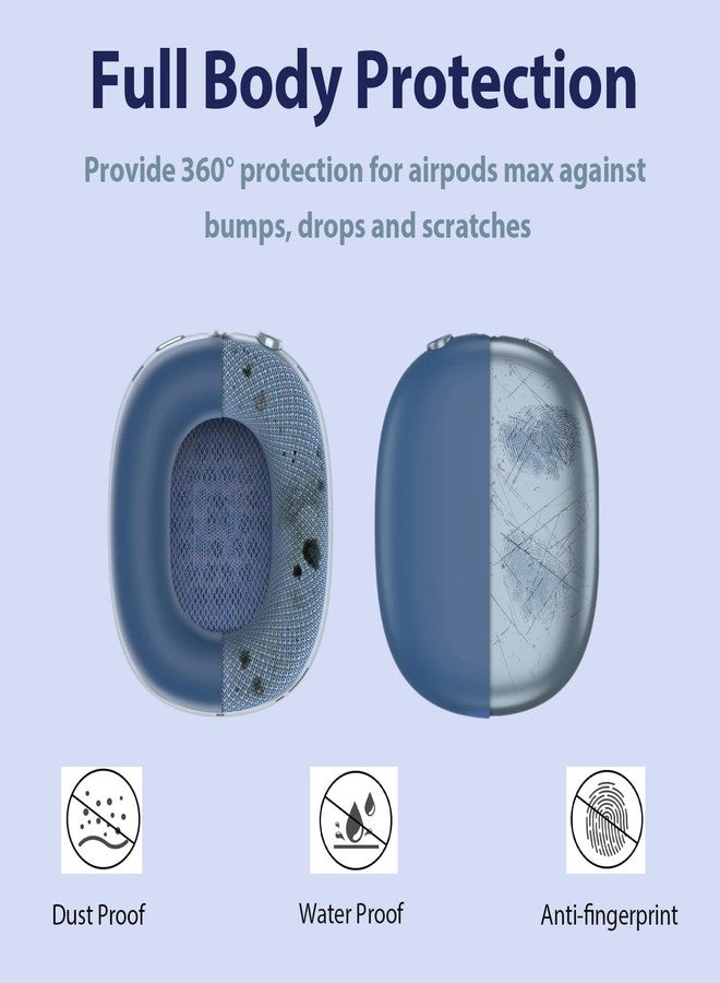 واقي سيليكون من أبل لسماعات AirPods Max - غطاء حماية 3 في 1 مع وسادة أذن، وأكواب أذن، وحماية لعصابة الرأس (أزرق) - Image 2