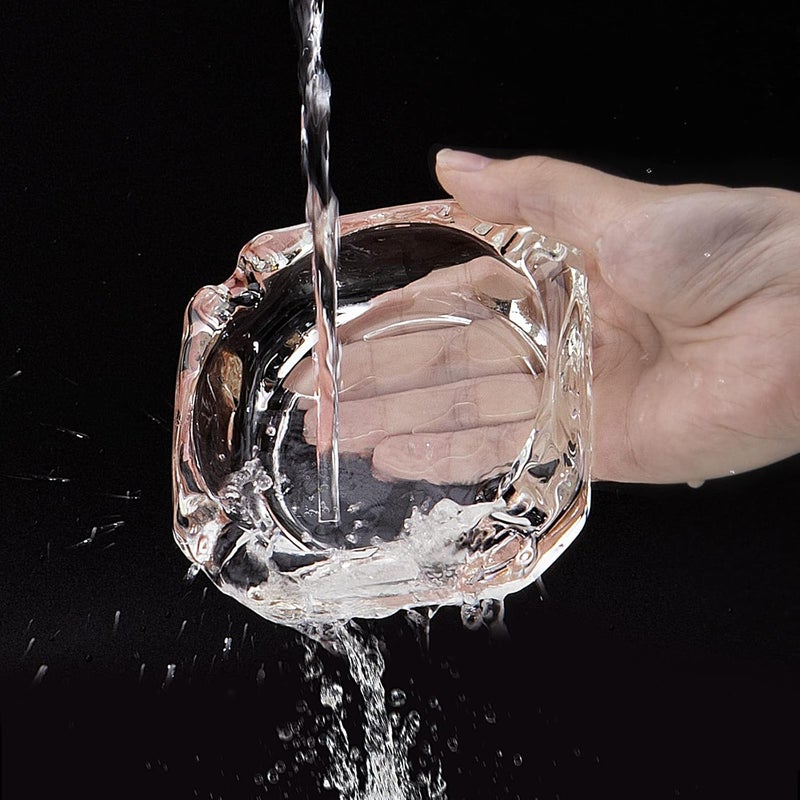 ZKKD Glass Ashtray, Home Ashtrays, Cool Ashtrays Cute Ashtray Square Transparent - Image 3