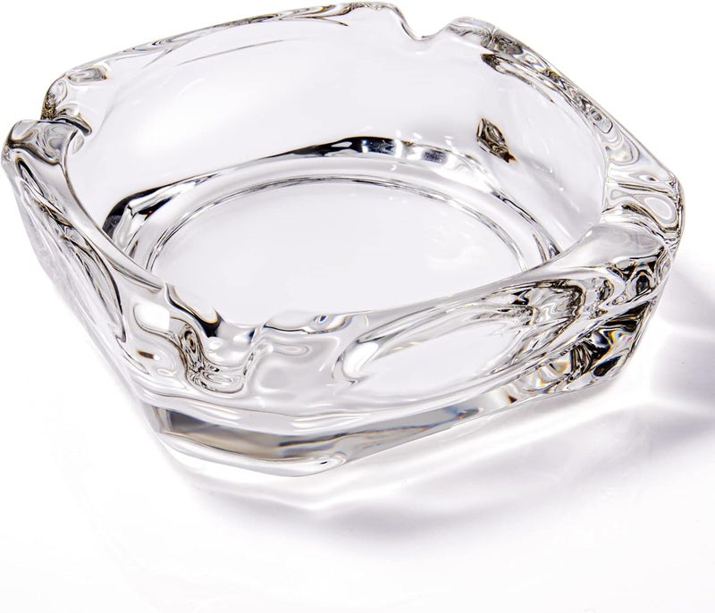 ZKKD Glass Ashtray, Home Ashtrays, Cool Ashtrays Cute Ashtray Square Transparent - Image 1
