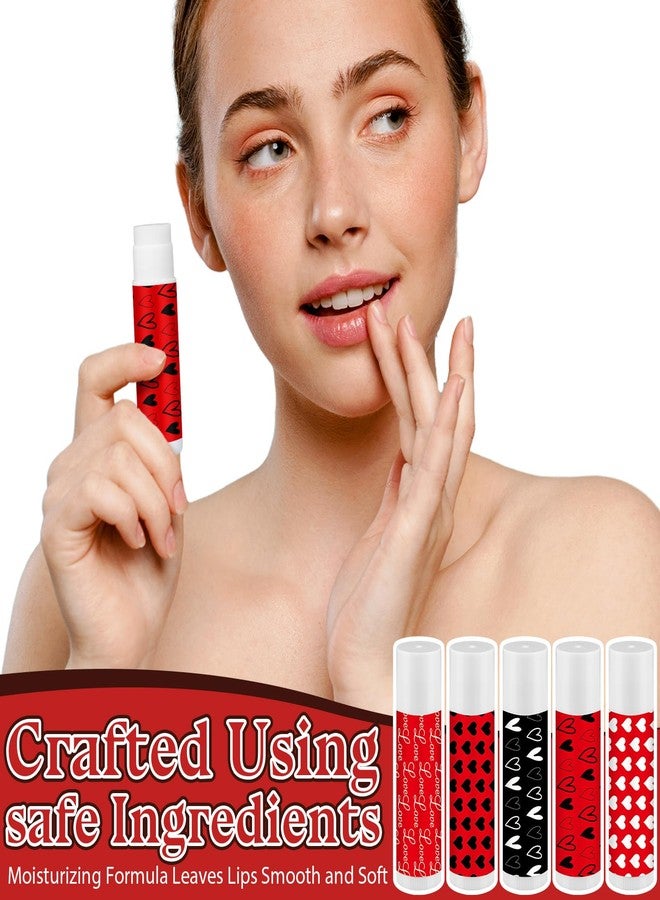 Siifert 25 Pcs Valentine Lip Balms Bulk Galentine's Day Gifts Red Heart Shaped Valentine's Day Party Favors Travel Size Lip Care Moisturizing Gift Favors Stuffers Wedding Birthday Party Supplies Decorations - Image 3
