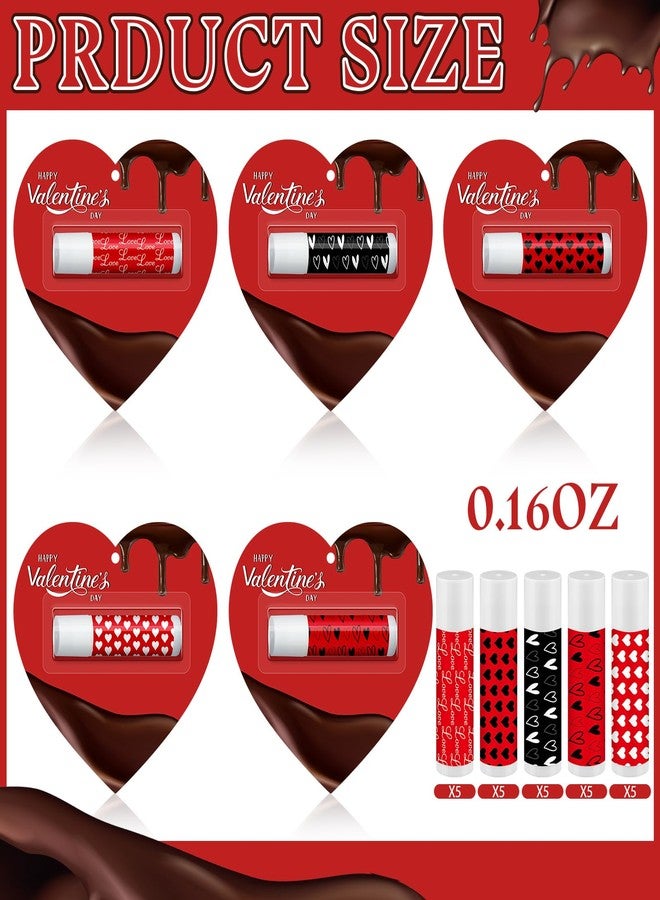 Siifert 25 Pcs Valentine Lip Balms Bulk Galentine's Day Gifts Red Heart Shaped Valentine's Day Party Favors Travel Size Lip Care Moisturizing Gift Favors Stuffers Wedding Birthday Party Supplies Decorations - Image 2