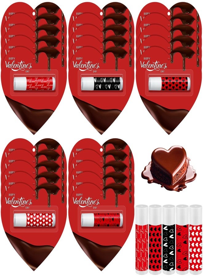 Siifert 25 Pcs Valentine Lip Balms Bulk Galentine's Day Gifts Red Heart Shaped Valentine's Day Party Favors Travel Size Lip Care Moisturizing Gift Favors Stuffers Wedding Birthday Party Supplies Decorations - Image 1