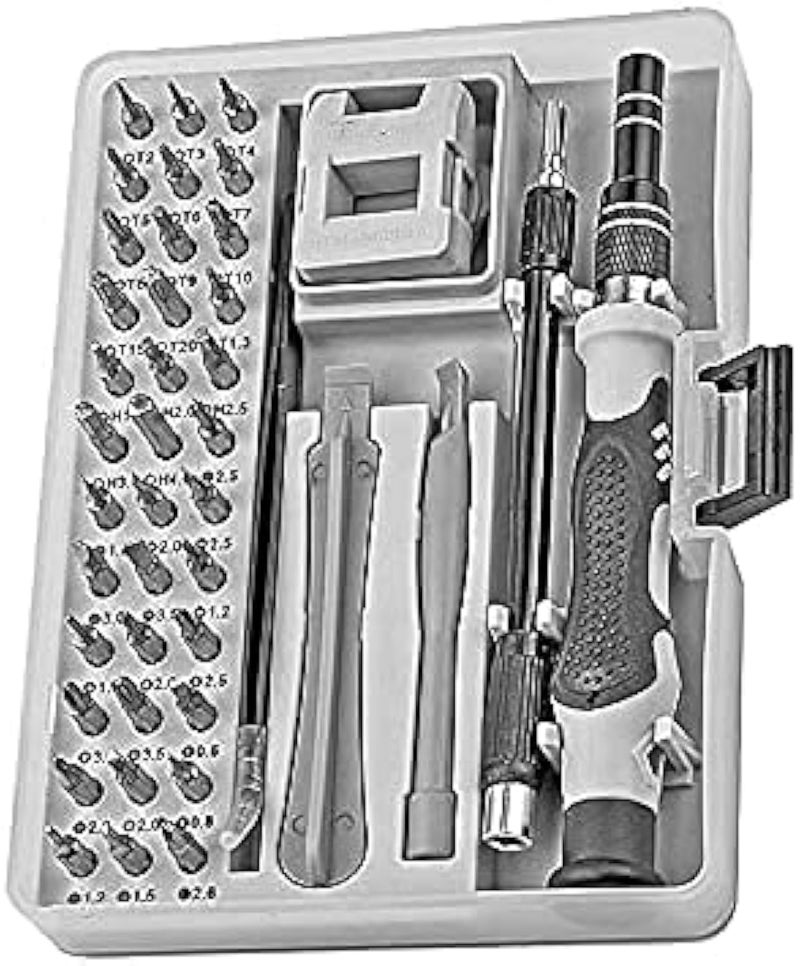SUKHAD 45 In 1 Screwdrivers Set Opening Repair Tools Kit For Mobile Phone Laptop Tablet PC And Gadgets 153 X 113 X 34 CM Silver - Image 1