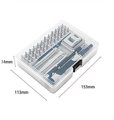 SUKHAD 45 In 1 Screwdrivers Set Opening Repair Tools Kit For Mobile Phone Laptop Tablet PC And Gadgets 153 X 113 X 34 CM Silver - Image 2