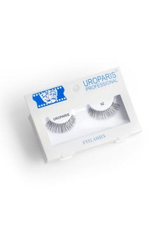 Uroparis 52 Eyelashes for Women - Tapered Handmade Eye Lashes | Lightweight False Lashes with Premium Virgin Hair | Invisible Band | For Glam Look & Enhance Beauty (Black) - 1 Pair
