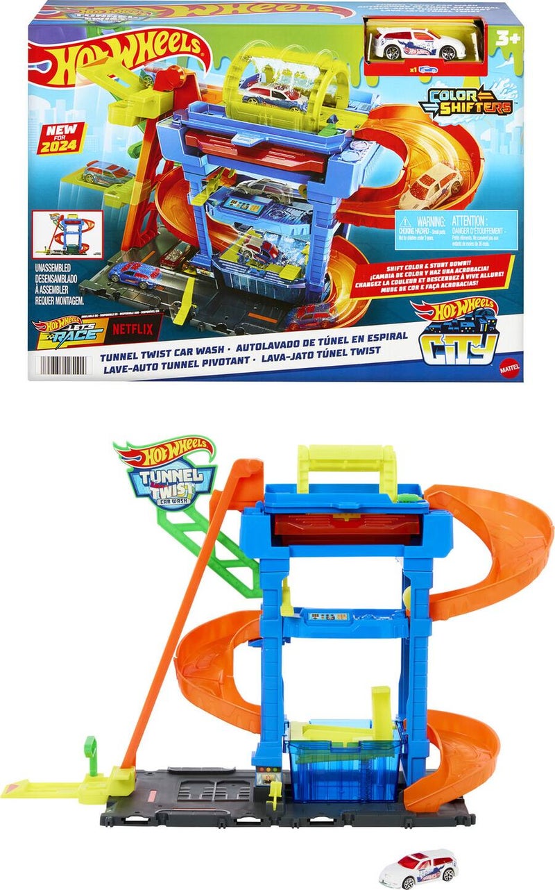 Hot Wheels City Tunnel Twist Car Wash Playset - Image 1